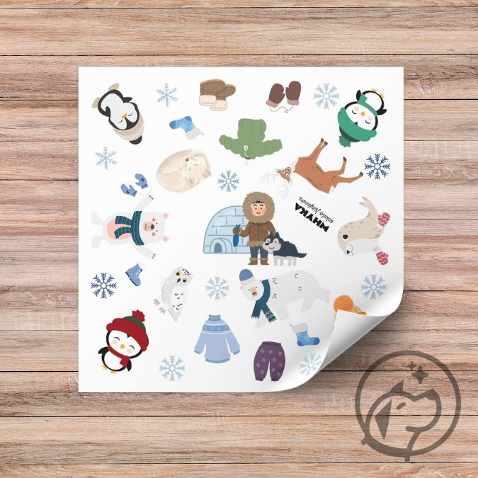 Mata edukacyjna "Arctic Animals" - różne rozmiary