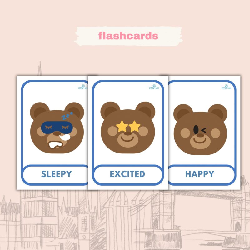 flashcards emocje po angielsku